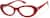 Angle view of Oval Glasses 4481618 in Transparent Red thumbnail