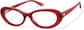Angle view of Oval Glasses 4481618 in Transparent Red thumbnail