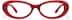 Oval Glasses 4481618 in Transparent Red