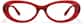 Front view of Oval Glasses 4481618 in Transparent Red thumbnail