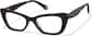 Angle view of Virgo Zodiac Acetate Cat Eye Glasses  4481921 in Black thumbnail
