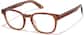Angle view of Square Glasses 4482215 in Warm Brown thumbnail