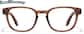 Front view of Square Glasses 4482215 in Warm Brown thumbnail