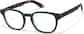 Angle view of Square Glasses 4482224 in Forest Green thumbnail