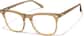 Angle view of Square Glasses 4482315 in Transparent Brown thumbnail