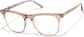 Angle view of Square Glasses 4482319 in Transparent Pink thumbnail