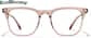 Front view of Square Glasses 4482319 in Transparent Pink thumbnail