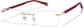 Angle view of Aries Square Eyeglasses 4482518 in Gold and Red thumbnail