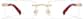 Front view of Aries Square Eyeglasses 4482518 in Gold and Red thumbnail