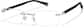 Angle view of Aries Square Eyeglasses 4482521 in Silver and Black thumbnail