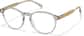 Angle view of Round Glasses  4482612 in Translucent Gray & Gold  thumbnail