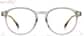 Front view of Round Glasses  4482612 in Translucent Gray & Gold  thumbnail