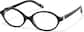 Angle view of Oval Glasses 4482721 in Black  thumbnail