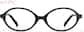 Front view of Oval Glasses 4482721 in Black  thumbnail