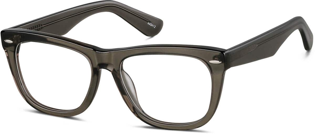 Angle view of Olvera Eyeglasses 449412 in Gray