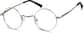 Angle view of Round Glasses 450011 in Silver thumbnail