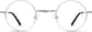Front view of Round Glasses 450011 in Silver thumbnail