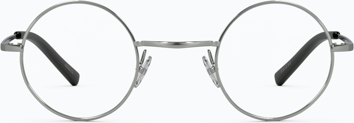 Front view of Round Glasses 450011 in Silver thumbnail