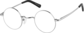 Angle view of Round Glasses 450011 in Silver thumbnail