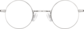 Front view of Round Glasses 450011 in Silver thumbnail