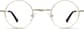 Front view of Round Glasses 450014 in Gold thumbnail