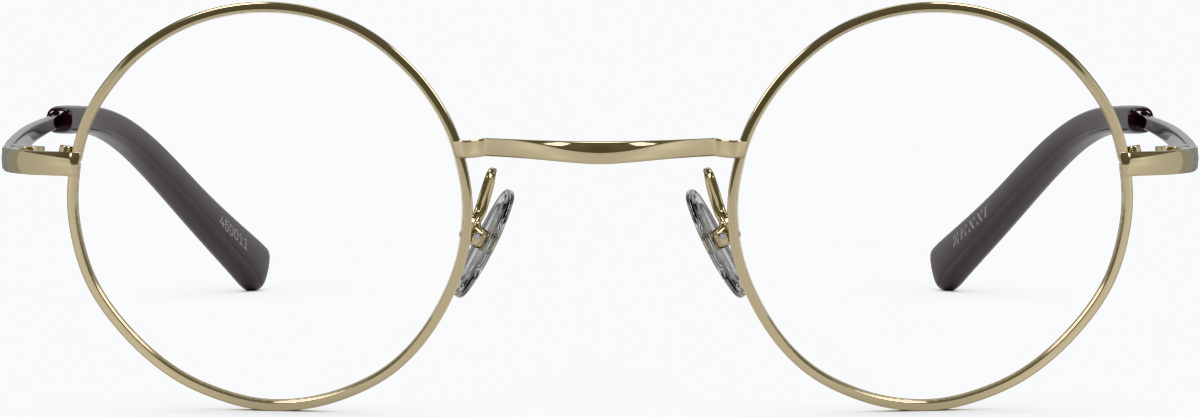 Front view of Round Glasses 450014 in Gold thumbnail
