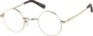 Angle view of Round Glasses 450014 in Gold thumbnail