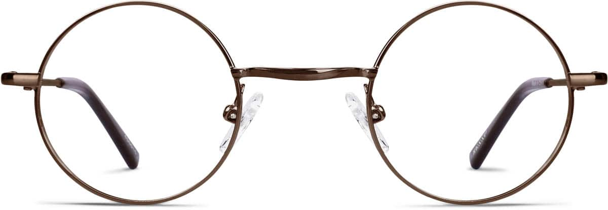 Front view of Round Glasses 450015 in Brown