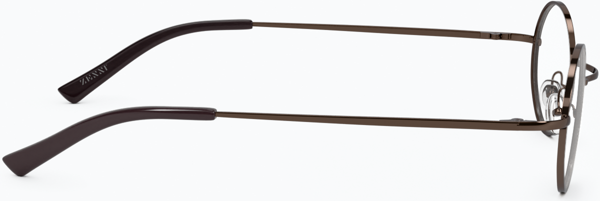 Side view of Round Glasses 450015 in Brown thumbnail