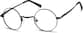 Angle view of Round Glasses 450021 in Black thumbnail