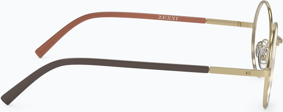 Side view of Round Glasses 450114 in Gold thumbnail
