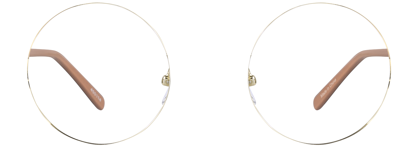 Front view of Round Glasses 450114 in Gold