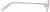 Side view of Oval Glasses 450319 in Pink thumbnail