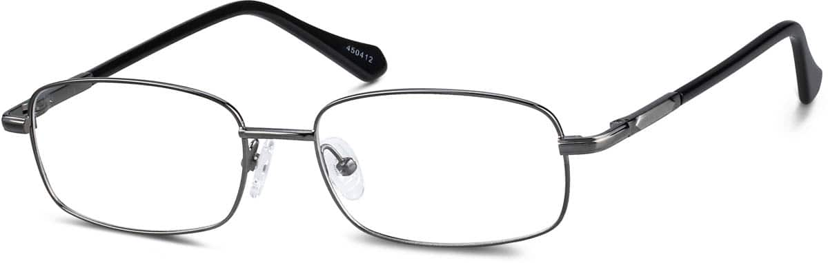 Angle view of Rectangle Glasses 450412 in Gray