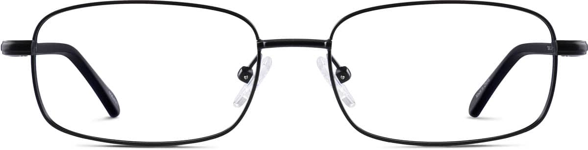 Front view of Rectangle Glasses 450421 in Black