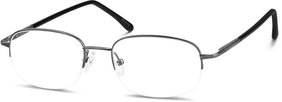 Angle view of Rectangle Glasses 451512 in Gray