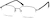 Angle view of Rectangle Glasses 451512 in Gray thumbnail