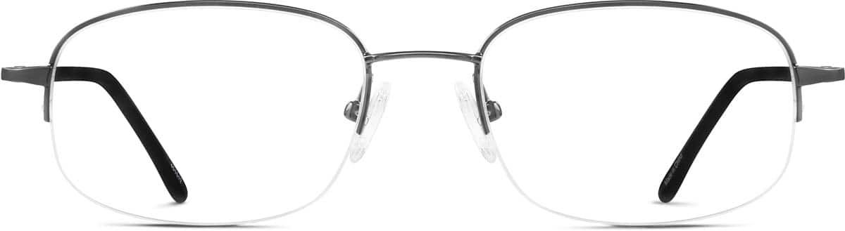 Front view of Rectangle Glasses 451512 in Gray