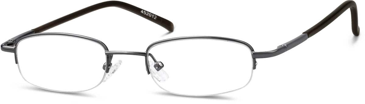 Angle view of Oval Glasses 452012 in Gray