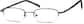 Angle view of Oval Glasses 452012 in Gray thumbnail