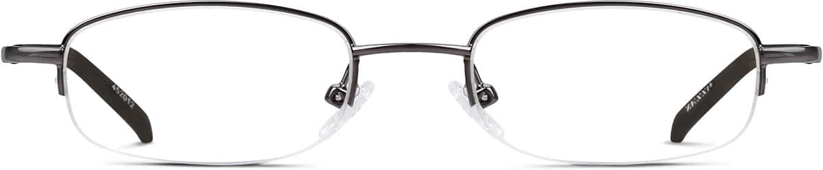 Front view of Oval Glasses 452012 in Gray