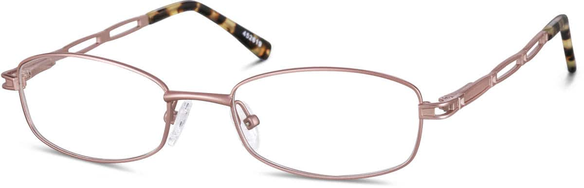 Angle view of Rectangle Glasses 452619 in Pink