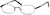Angle view of Rectangle Glasses 452621 in Black thumbnail