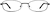 Front view of Rectangle Glasses 452621 in Black thumbnail