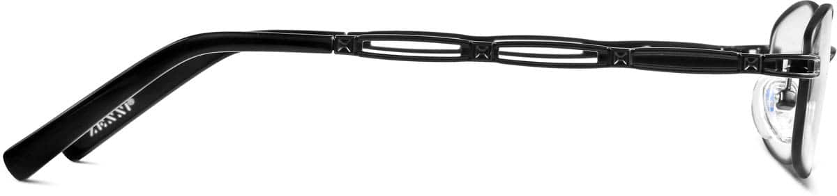 Side view of Rectangle Glasses 452621 in Black