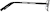 Side view of Rectangle Glasses 452621 in Black thumbnail
