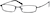 Angle view of Rectangle Glasses 453721 in Black thumbnail