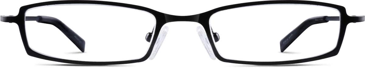 Front view of Rectangle Glasses 453721 in Black