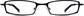 Front view of Rectangle Glasses 453721 in Black thumbnail