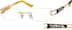 Rimless Glasses 453914 in Gold